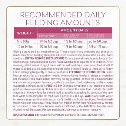 Purina Fancy Feast Dry Cat Food Filet Mignon Flavor with Seafood and Shrimp - 3 Lb. Bag6