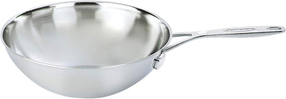 Industry 5-Ply 5-Qt Stainless Steel Flat Bottom Wok1