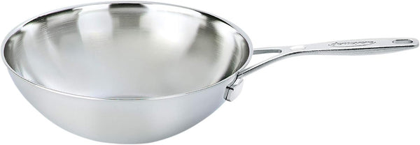 Industry 5-Ply 5-Qt Stainless Steel Flat Bottom Wok1