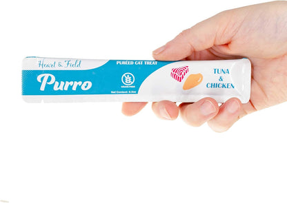 Heart & Field Purro Cat Treats, Squeezable Lickable Variety Pack, Tuna Shrimp, Salmon Shrimp, Tuna Chicken, 52 Count8