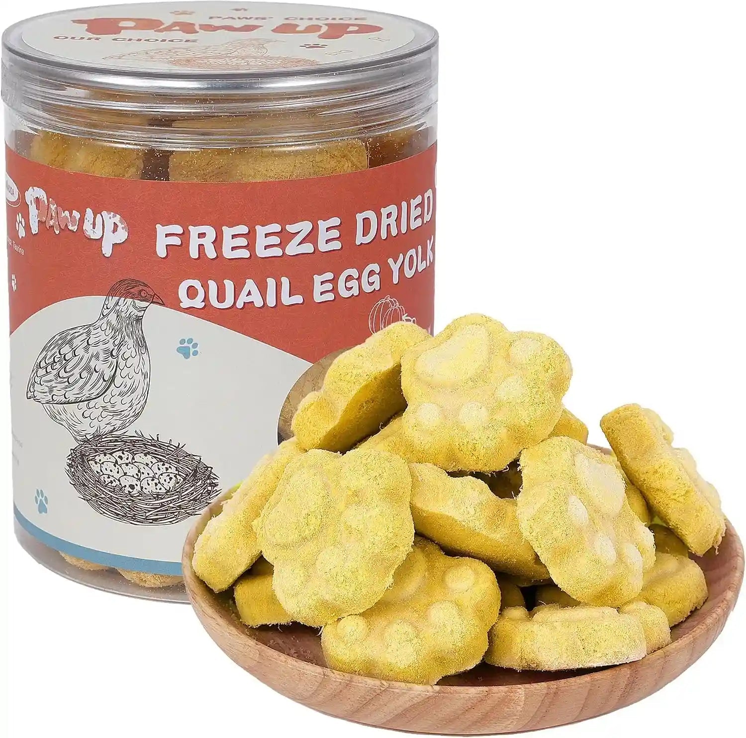 pawup-freeze-dried-quail-egg-yolk-pet-treats-freeze-dried-pet-food-for-dogs-cats-pure-fresh-ingredient-4-2-oz-rawhide-free-gluten-grain-free