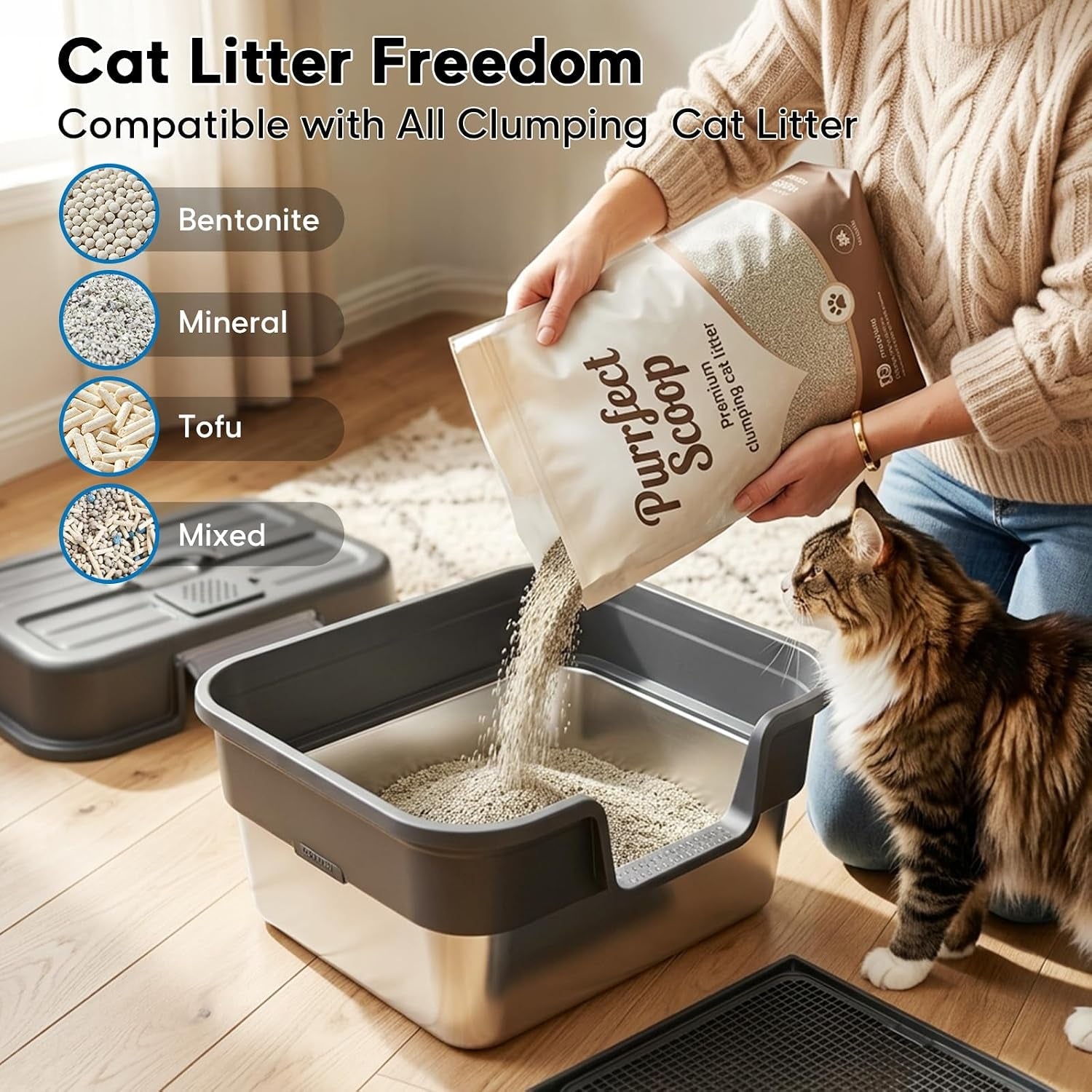 stainless-steel-enclosed-litter-box-for-large-cats-xxl-covered-cat-litter-box-with-lid-leakproof-high-sided-metal-cat-litter-box-easy-to-clean-odor-resistant-multi-cat-homeblack