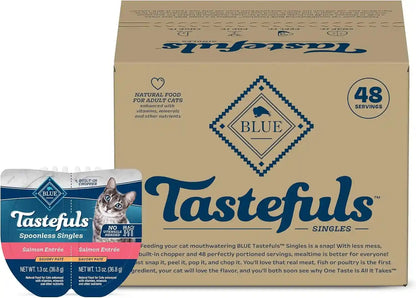 Blue Buffalo Tastefuls Paté Spoonless Single Wet Cat Food Variety Pack (Chicken & Turkey), Made with Natural Ingredients Enhanced with Minerals & Other Nutrients, 2.6-Oz. Twin-Pack Trays (12 Count)11