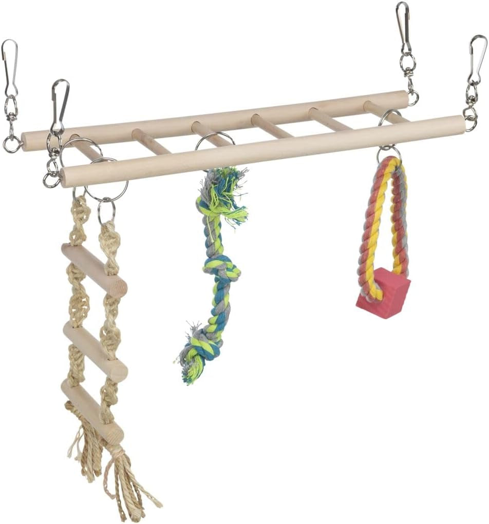 trixie-small-animal-suspension-bridge-hanging-cage-accessory-with-hammock-and-climbing-toys-ladder-and-ring-ideal-for-rats-ferrets-guinea-pigs-mice
