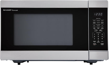 SMC1662KS 1.6 Cu. Ft. 1100W Stainless Steel Countertop Microwave Oven | 1100 Watt, Removable 13.6" Carousel Turntable1