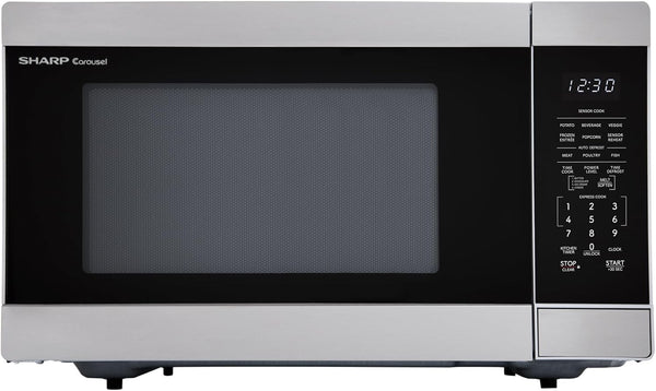 SMC1662KS 1.6 Cu. Ft. 1100W Stainless Steel Countertop Microwave Oven | 1100 Watt, Removable 13.6" Carousel Turntable1