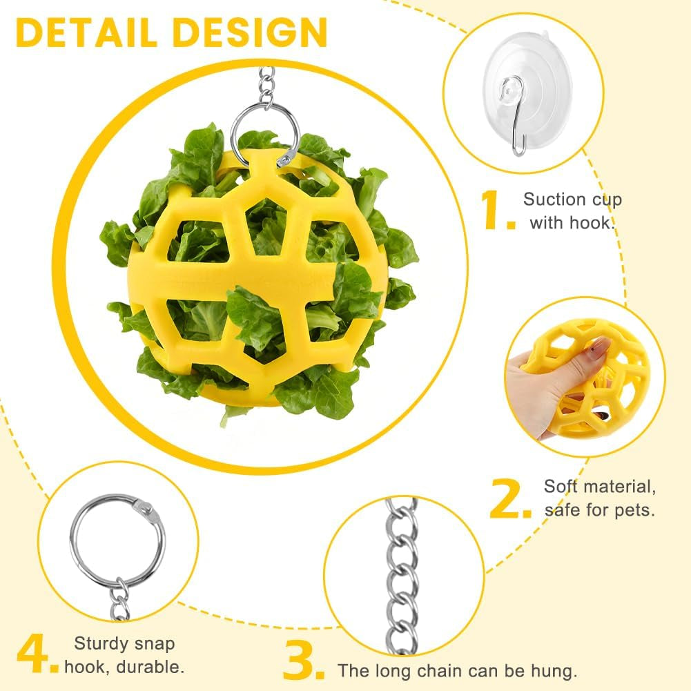 bearded-dragon-enrichment-toys-feeder-ball-set-vegetable-feeder-ball-bell-ball-exercise-balls-interactive-feed-toys-bells-reptile-tank-accessories-for-reptile-lizard-gecko-yellow