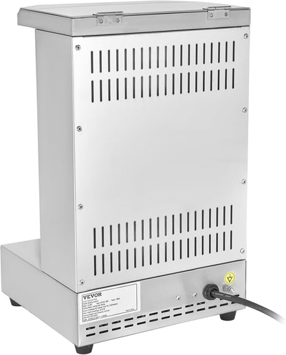 Shawarma Grill Machine, 122°F-572°F, 13Lbs Capacity, Chicken Shawarma Cooker Machine with 2 Burners, Stainless Steel, Electric Vertical Broiler Gyro Rotisserie Oven for Home and Commercial Use11