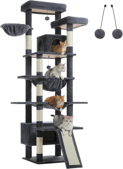 MUTTROS Mushroom Cat Tree Tower with Removable Scratcher, Large Hammock, Condo, Perch, 3 Sisal Posts – Multi-Level Cat Tree for Indoor Cats, Cute Cat Tower for Small Space Homes33
