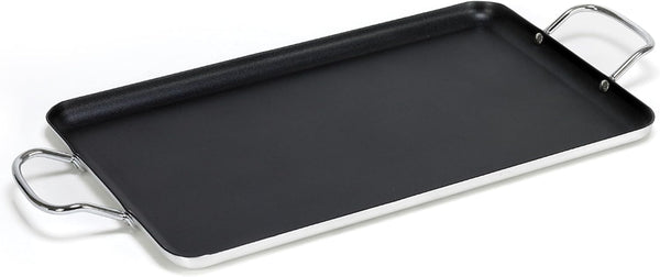 Double Burner Griddle Non-Stick 20-Inch, Black | Nonstick Coated Surface, Dual Side Handles, Ideal for Breakfast Foods, Perfect for Gatherings1