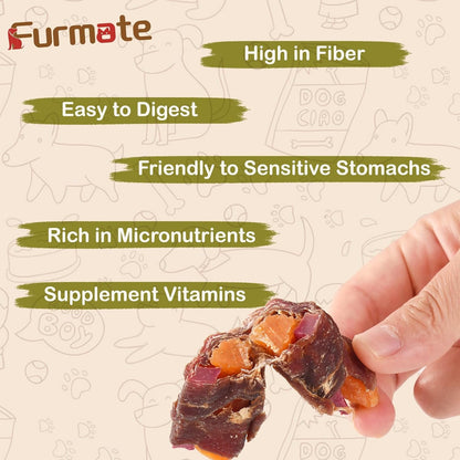 Dog Jerky Treats Duck Wrapped Orange Purple Sweet Potato, 10.6 Oz | Healthy Dog Snacks High Protein Low Fat, Soft Chews Eliminates Tears, Training Rewards Treats for Small Medium Large Breeds6