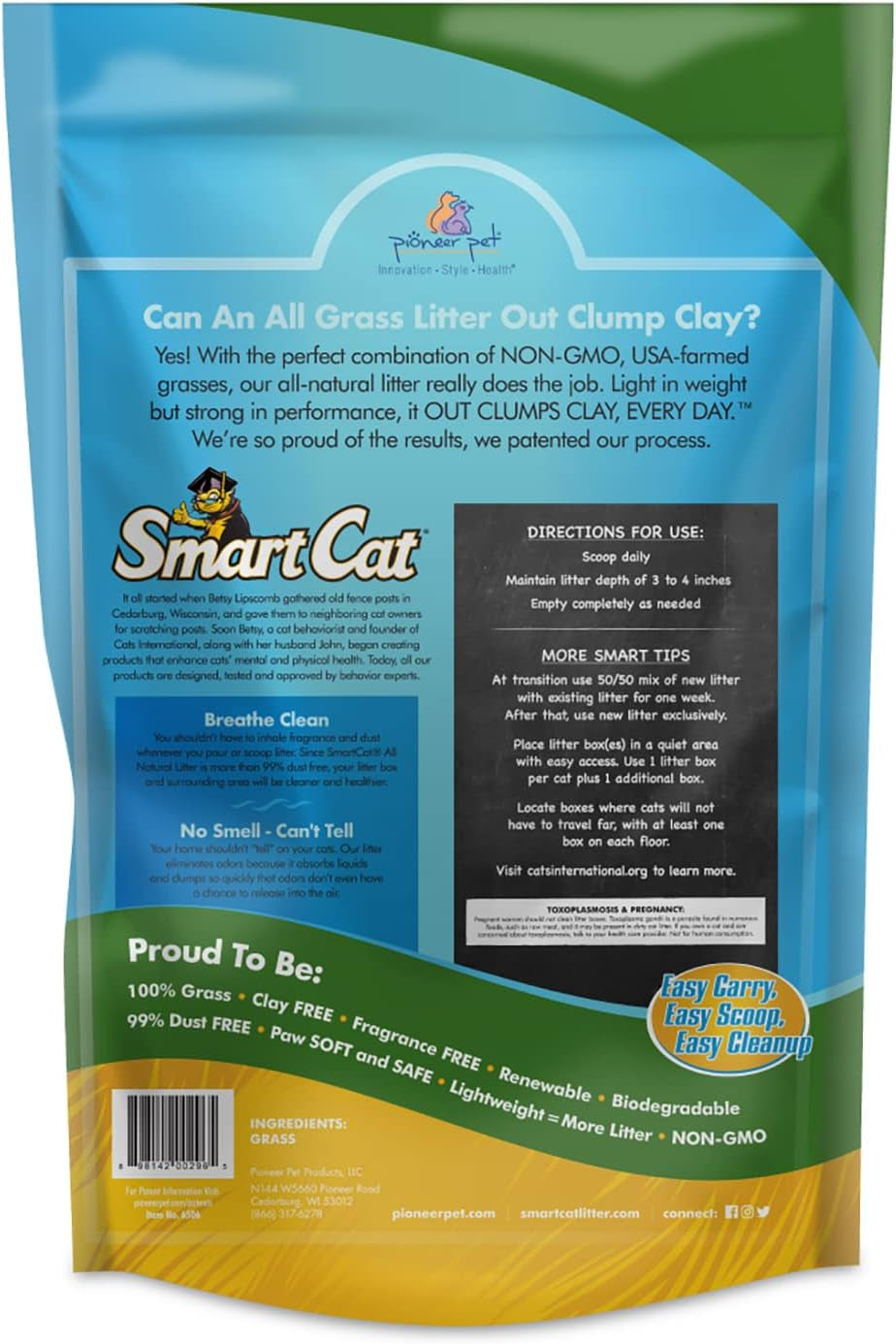 smartcat-all-natural-clumping-cat-litter-20-pound-320oz-1-pack-alternative-to-clay-and-pellet-litter-chemical-and-99-dust-free-unscented-and-lightweight