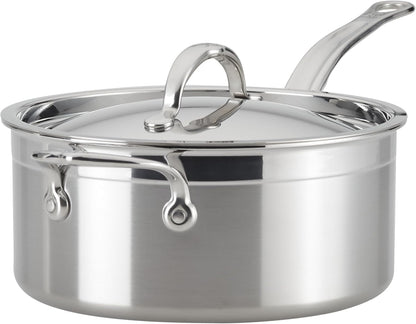 Hestan Probond Forged - Professional Clad Stainless Steel Sauce Pan with Helper Handle, 4 Quart, Induction Compatible1