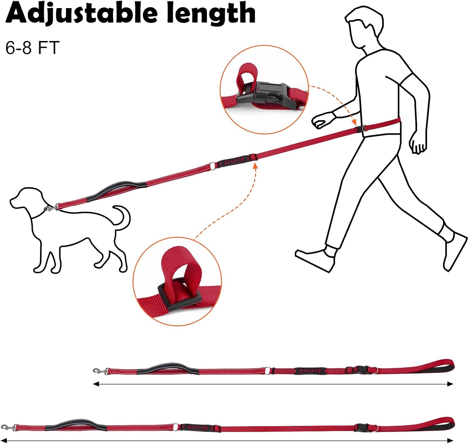 xiaz-hands-free-dog-leash-versatile-crossbody-dog-leash-5-9-7-9-ft-waist-belt-with-double-handles-for-small-medium-and-large-dogs-walking-running-and-jogging-red