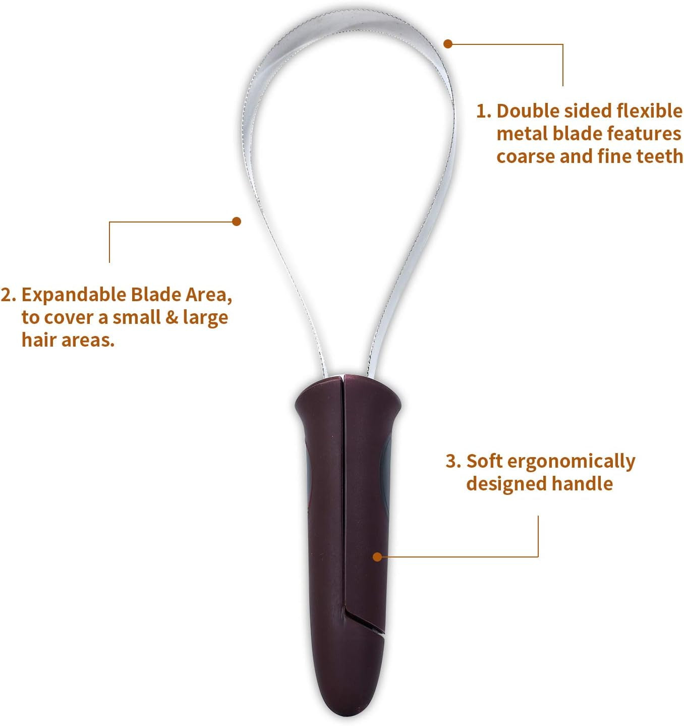 both-winners-dual-sided-shedding-blade-with-stainless-steel-blade-de-shedding-tool-for-all-dog-coat-types-soft-touch-grip-burgundy