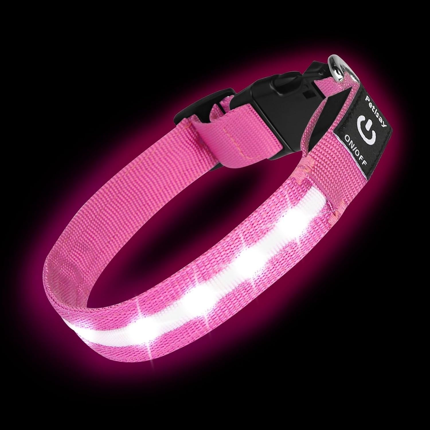 super-bright-led-dog-collar-waterproof-light-up-collarsgreen-medium-lighted-dog-collar-with-adjustable-fit-soft-nylon-comfort-usb-c-rechargeable-glow-in-the-dark-visibility-for-night-walks