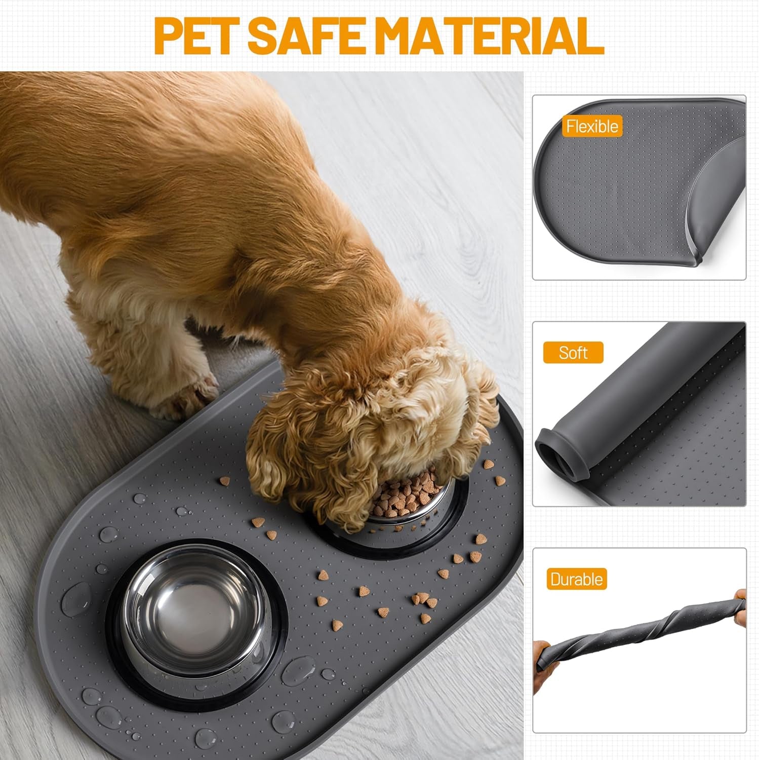 hubulk-100-waterproof-silicone-pet-feeding-mat-with-raised-edge-for-food-and-water-dog-bowl-mats-cat-bowls-placemat-with-high-lip-protects-floor-for-cats-and-dogs-gray-19-l-x-12-w