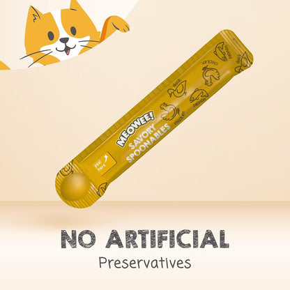 MEOWEE! Savory Spoonables Variety Pack, 12 Count Tube, Triple Flavor Squeezable Lickable Wet Treats for Cats with Built-In Spoon for Less Mess5