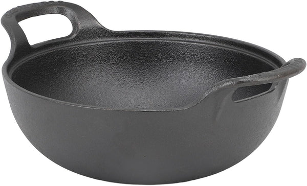 Cast Iron Wok Pan 14 Inch Pre Seasoned Stir Fry Skillet with Wooden Lid Flat Bottom Oven Safe for Authentic Asian Cooking on Stovetop for Home Cooks (25Cm)6