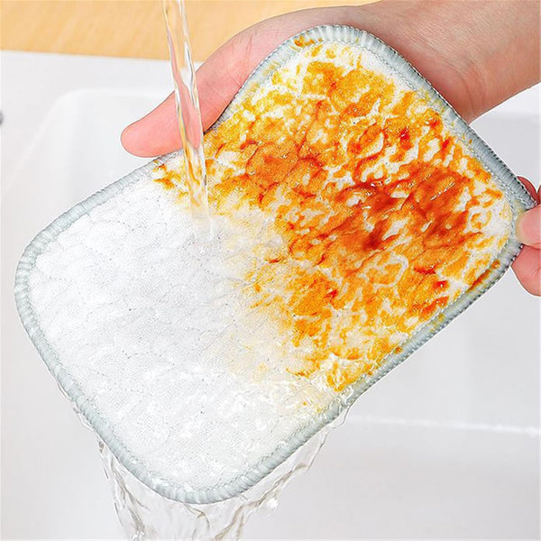 Multipurpose Wire Dishwashing Rags for Wet and Dry, Reusable Wire Miracle Cleaning Cloths, round Wire Washing Cloth, Non Scratch Wire Dishcloth for Kitchen, Sinks, Pots, Pans (5PCS)6