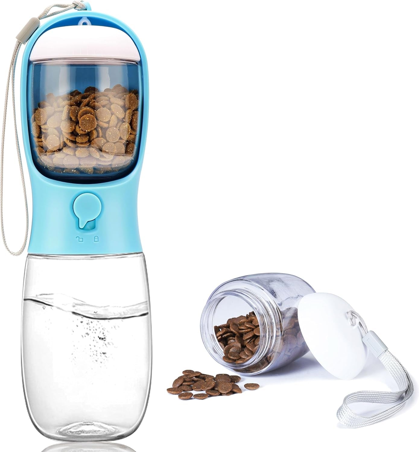 dog-water-bottle-with-food-container-portable-leak-proof-pet-water-dispenser-for-walking-hiking-travel-puppy-essentials-accessories-for-small-large-dogs-dog-gifts-10oz-15oz-19oz