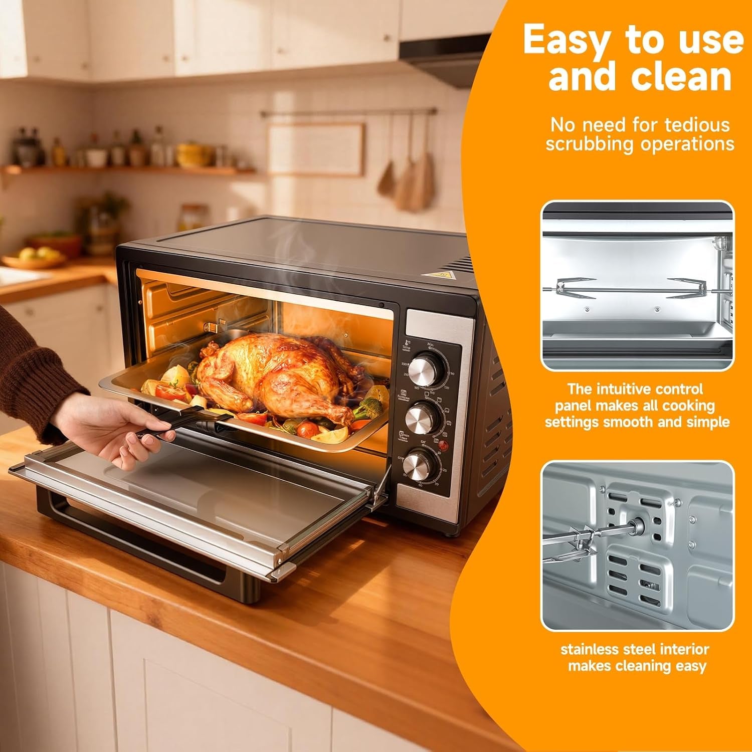 extra-large-46l-convection-oven-9-in-1-countertop-toaster-oven-with-baking-pan-and-air-fry-rack-8-slice-60-min-timer-bake-broil-toast-keep-warm-stainless-steel-46l