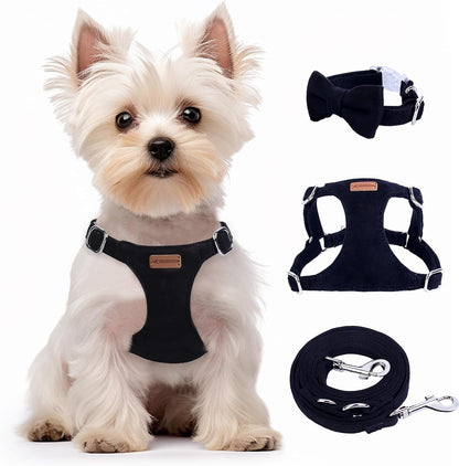 Dog Harness and Leash Set, XXS No Pull Adjustable Puppy Harness with Multifunction Pink Dog Leash and Dog Collar, Soft No Choke Escape Proof Pet Harness Vest for Small Dogs and Cats (Pink, S)11