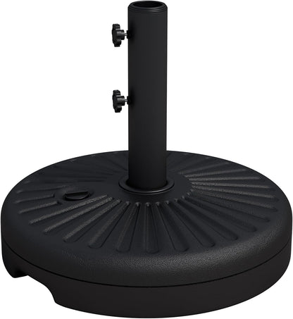 82Lb Capacity Outdoor Umbrella Base Water Filled Stand, Patio Umbrella Base Stand, Patio Outdoor Heavy Duty Umbrella Holder Stand (Black)1