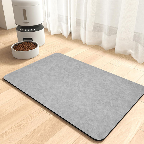 Montvoo-Absorbent Pet Feeding Mat-No Stains Pet Mat for Food and Water Bowl-Quick Dry Cat & Dog Food Mat Water Dispenser Mat-Pet Supplies Mat-Dog Water Bowl Mat for Messy Drinker,（Brown,16"X24"）11