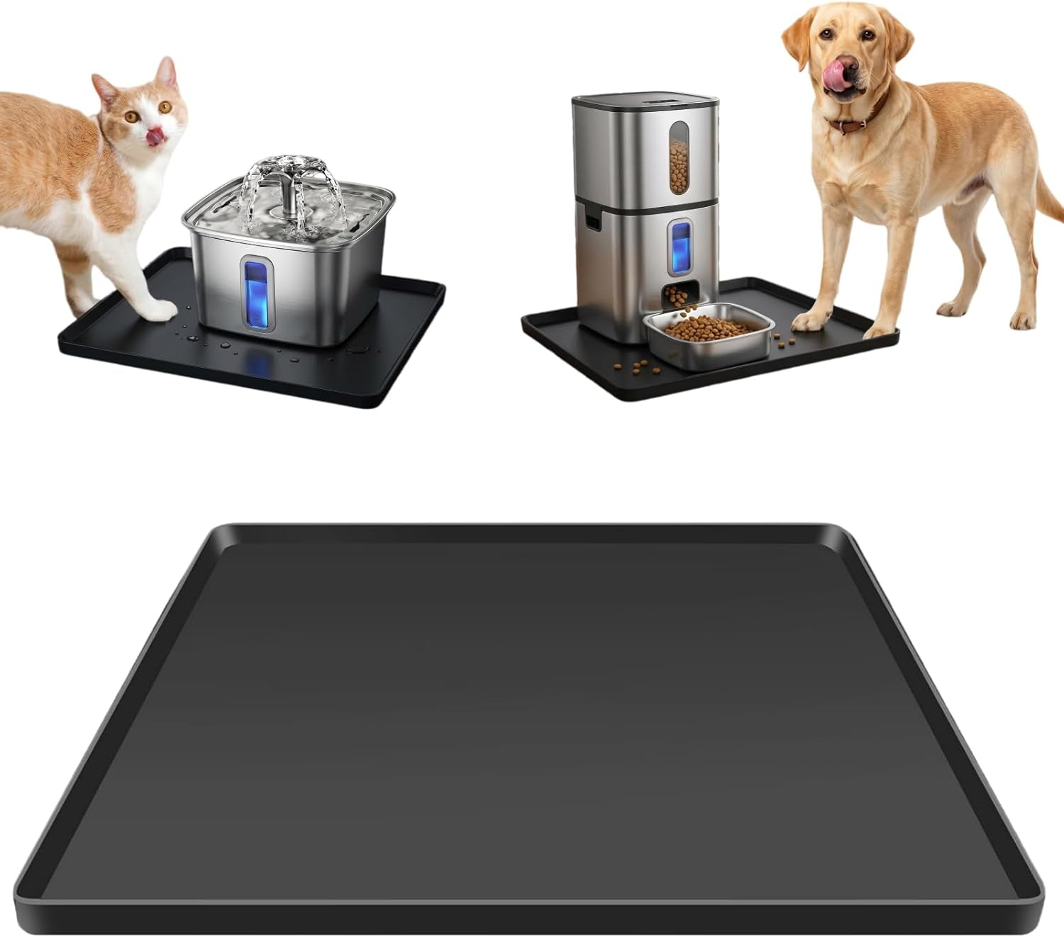 silicone-square-mat-16x16-for-water-bowl-waterproof-pet-bowls-mat-black-with-raised-edge-non-slip-cat-dog-water-dispenser-mat-protects-floors-from-water-food-spills