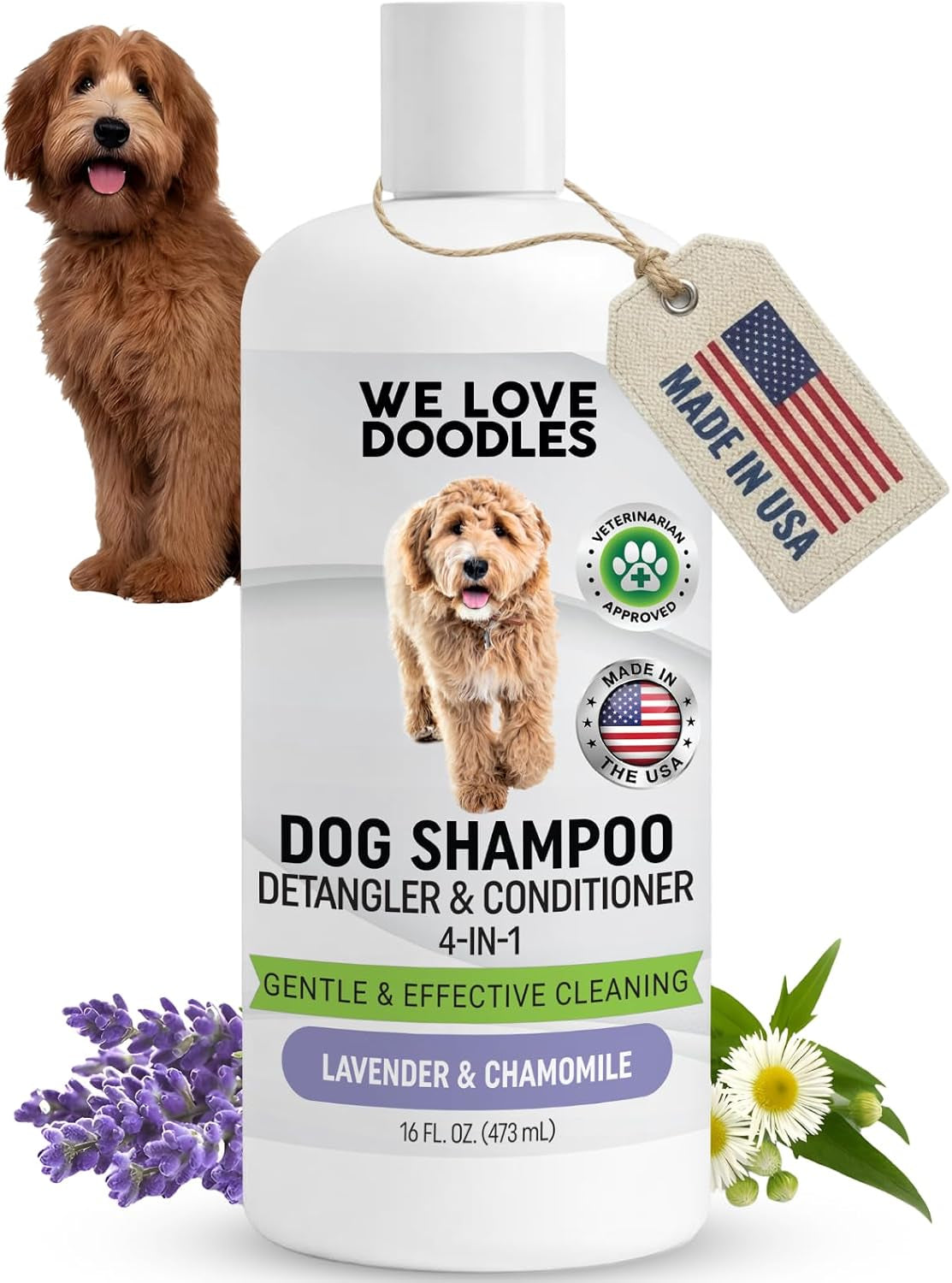 dog-shampoo-conditioner-detangler-hypoallergenic-tearless-lavender-16oz-for-sensitive-itchy-skin-best-shampoo-for-smelly-dogs-goldendoodle-poodle-doodle-puppy-pet-wash-soap-usa-made-4-in-1