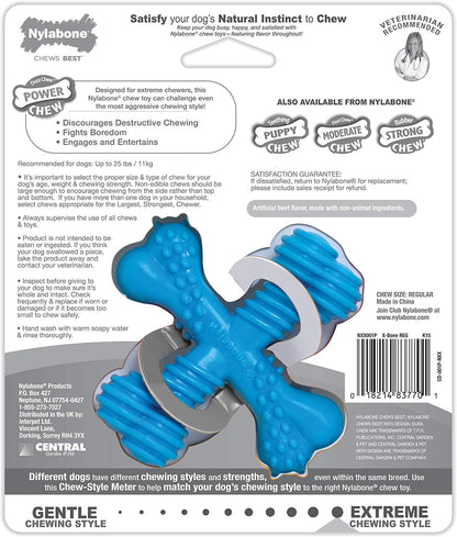 Nylabone Power Chew Comfort Hold X Bone Dog Chew Toy, Beef Flavor, Small | Small Breeds, Durable Dog Toys for Dogs up to 25 Lbs, Teeth-Cleaning Textures, Discourages Destructive Chewing, Long Lasting10