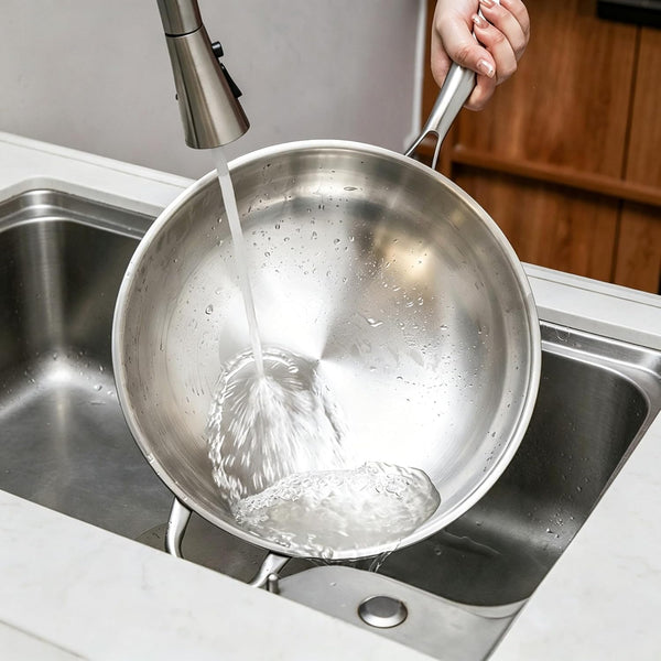 13 Inch Stainless Steel 316 Wok with Lid, Stir-Fry Pans, Dishwasher and Oven Safe, Works on Induction (13 Inch with Lid)9