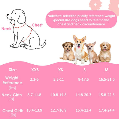 Lukovee No Pull Puppy Harness and Leash Set - Adjustable Lightweight Soft Suede Pet Harness Vest, with Snap Buckle & 51In Leash for Small Medium Dogs (Pink Rose, XXS)2