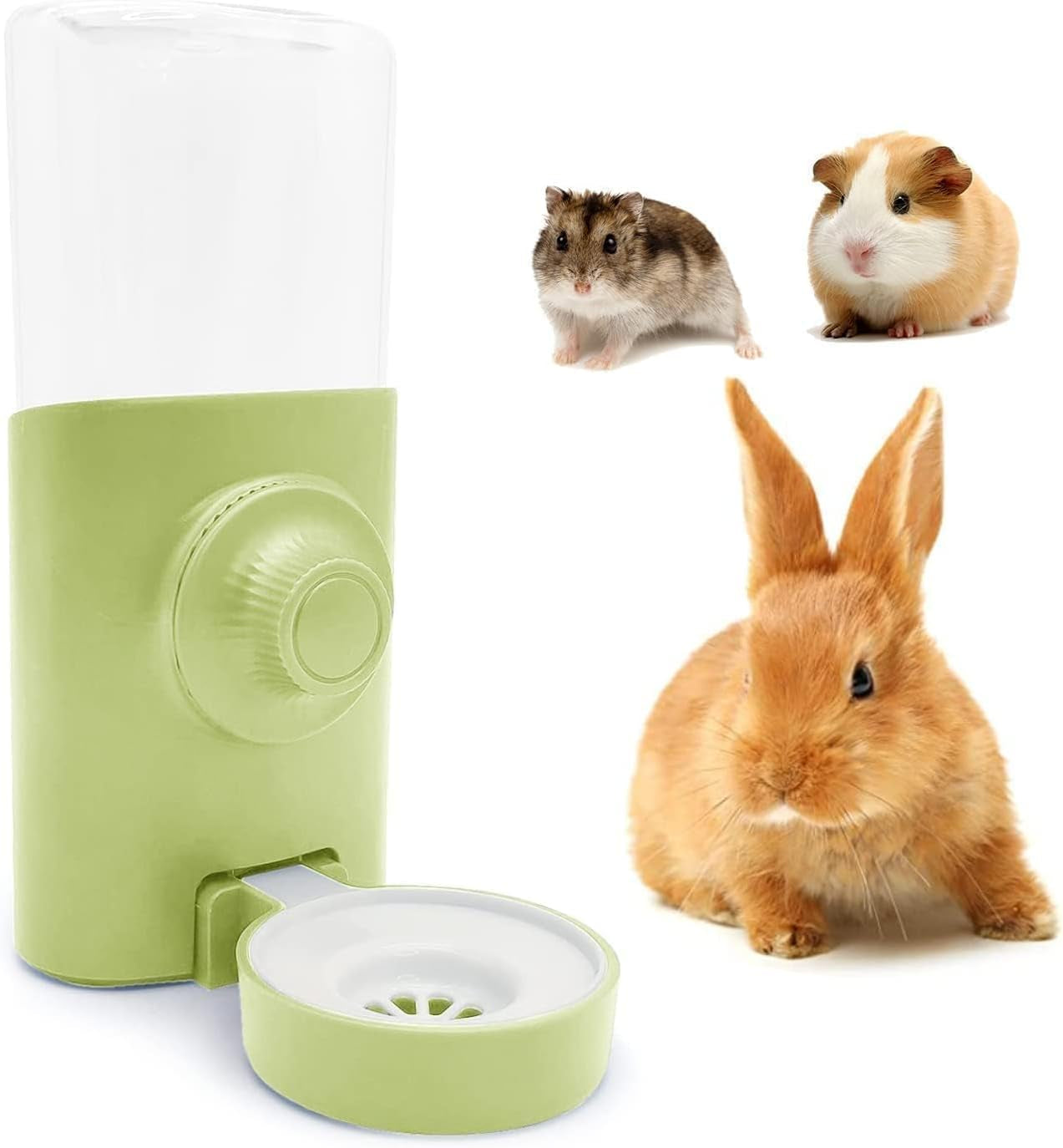 rabbit-water-bottle-600ml-21oz-hanging-water-dispenser-feeder-cage-crate-hutch-bunny-puppy-cat-chinchilla-ferret-guinea-pigs-squirrel-hedgehog-green