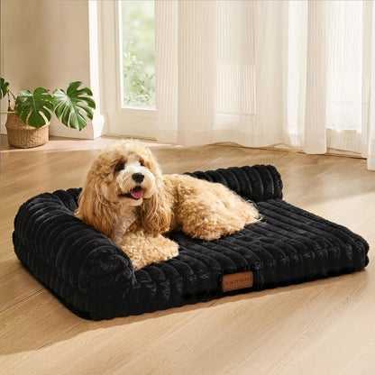 Orthopedic Calming Large Dog Bed Pet Sofa Bed 36''X24'' Grey | 2-Sided Pet Couch Large Sized Dog, Soft Egg-Crate Foam Dog Mat, Waterproof Removable Washable Cover, Nonskid Bottom Cat Bed19