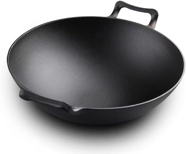 Cast Iron Wok with Lid (Wok with Lid 12 Inch) | Cast Iron Wok3