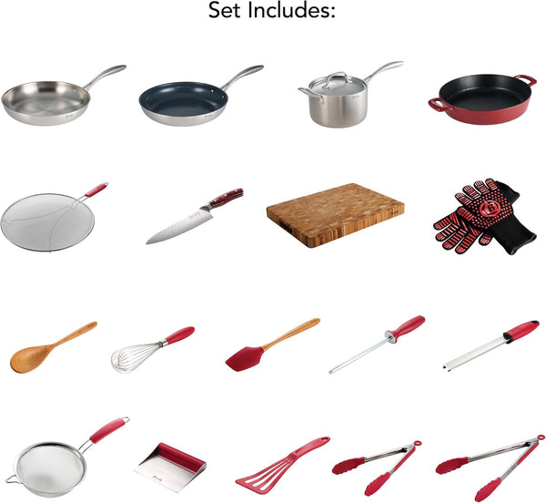 Flavcity 19 Piece Essential Cookware Set4