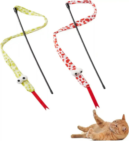 NOWFRESH Cat Wand Toy Set, 2 PCS Interactive Cat Teaser Wands with Cute Bee & Mouse Designs, Equipped with Bells and Streamers to Captivate Your Cat’S Attention11
