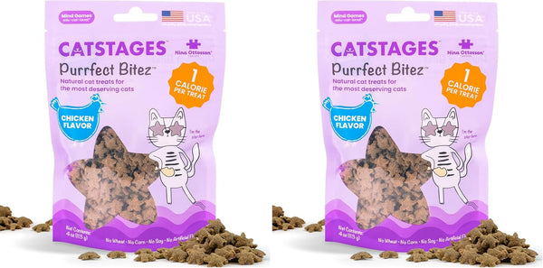 Catstages by Nina Ottosson Purrfect Bitez Natural Crunchy Cat Treats for Puzzles, Toys, Feeders, & Training, Usa-Made, Real Chicken Flavor, 4Oz8