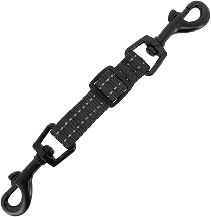 Best Pet Supplies Voyager Dog Collar Safety Clip with Dual Clasps, Collars and No Pull Harness Connectors, Training for Walking, Running, and Hiking, Safety Clip - Black1