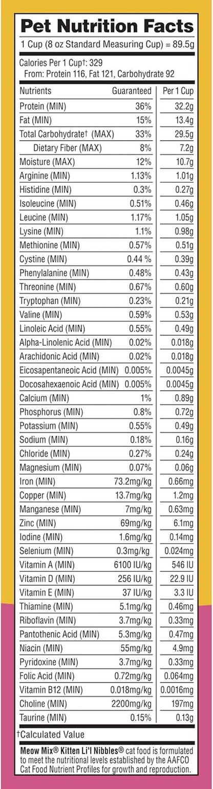 Meow Mix Cat Food, Kitten Formula, 3.15 Lb7