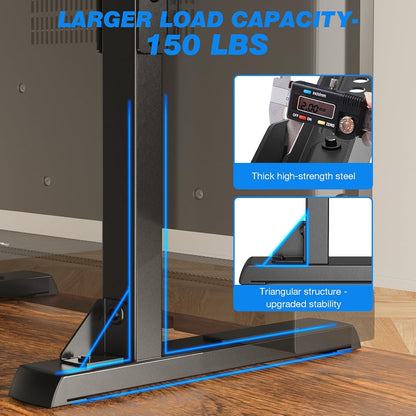 Table Top TV Stand with Height Adjustable TV Legs for 37-90 Inch Tvs | TV Stands Base with Cable Management for Flat/Curved Tvs, Steel TV Feet Replacement Holds up to 150 Lbs, Max VESA 800X600Mm4
