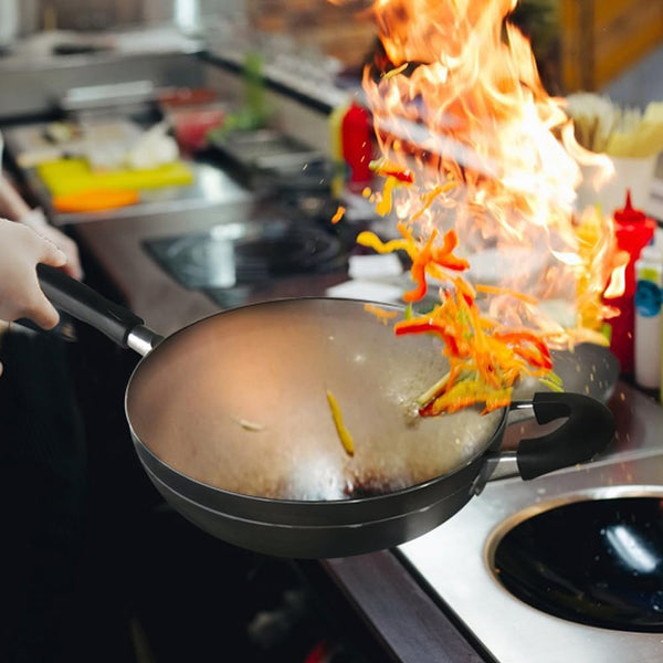Wok, Stir-Fry Pan, 12-Inch Aluminum Non-Stick Wok, Stay Cool Double Handle Pan, Dishwasher Safe, Oven Safe Pan.4