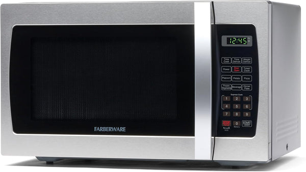 1.3 Cu. Ft. Countertop Microwave Oven – 1000 Watts Power, Auto Cook Settings, Defrost, Easy Clean and Child Safety Lock - Stainless1