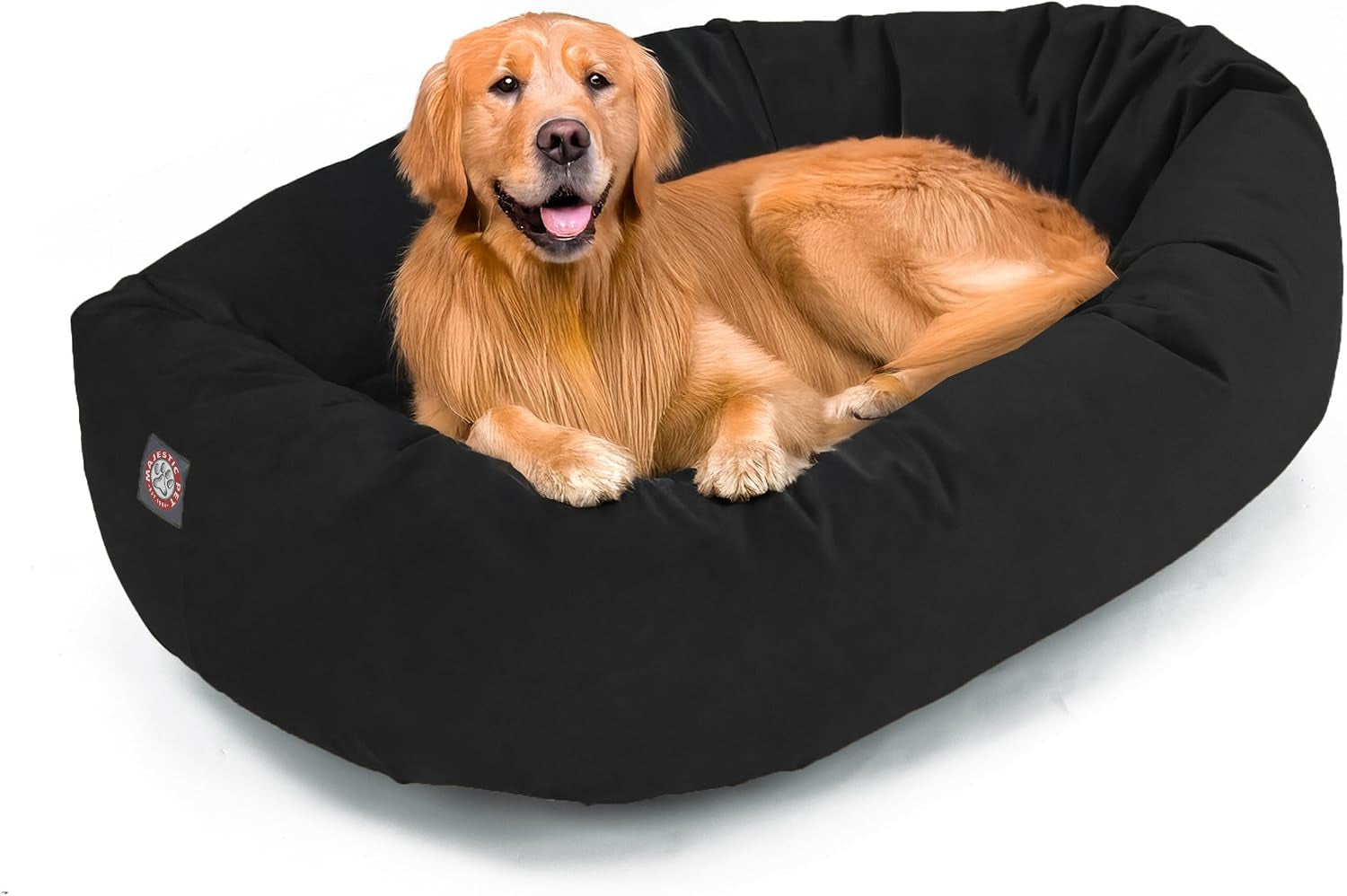majestic-pet-32-inch-suede-calming-dog-bed-washable-cozy-soft-round-dog-bed-with-spine-support-for-dogs-to-rest-their-head-fluffy-donut-dog-bed-32x23x7-inch-round-pet-bed-medium-sage