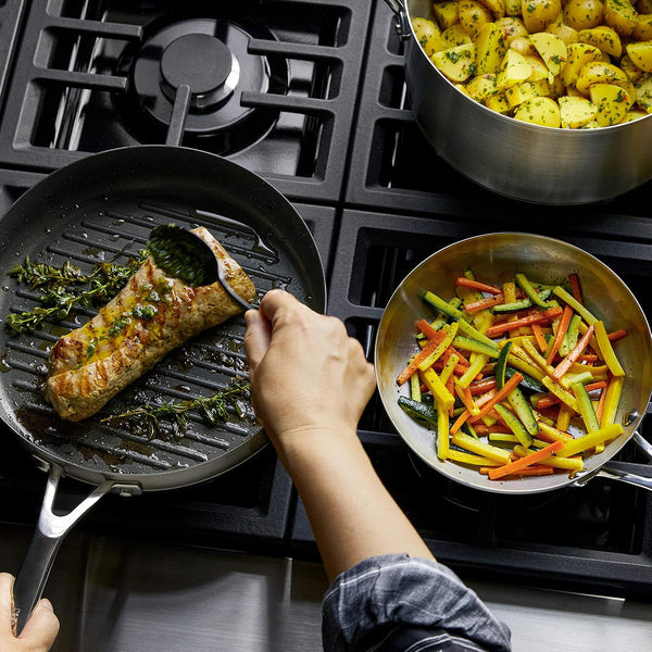 Kitchenaid Stainless Steel 3-Ply Base Cookware Induction Pots and Pans Set, 10-Piece, Brushed Stainless Steel6
