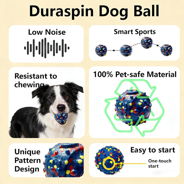 Interactive Dog Toys, Smart Dog Ball, E-TPU Material Automatic Moving, Bouncing, Vibrating Ball Durable Duraspin Design for Aggressive Chewers.Keeps Dogs Busy and Entertained.Suitable for All Dogs2