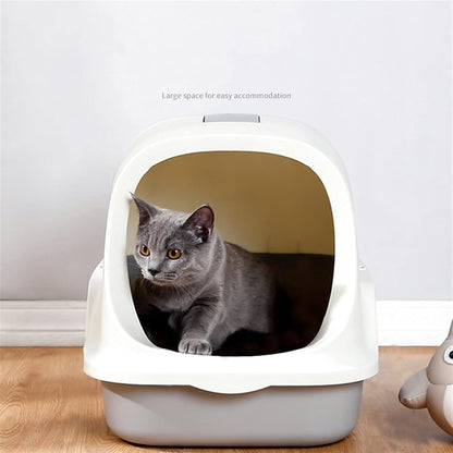 Dog Potty Training Toilet ﻿ Cat Litter Box Large Enclosed Toilet with Transparent Door Cover Splash-Proof Pet Supplies(A)4