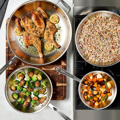 All-Clad D3 Stainless Steel 12" Fry Pan, Made in the USA | the Original Bonded Professional Cookware, Large Frying Pan, Induction Compatible, Oven Safe up to 600F6